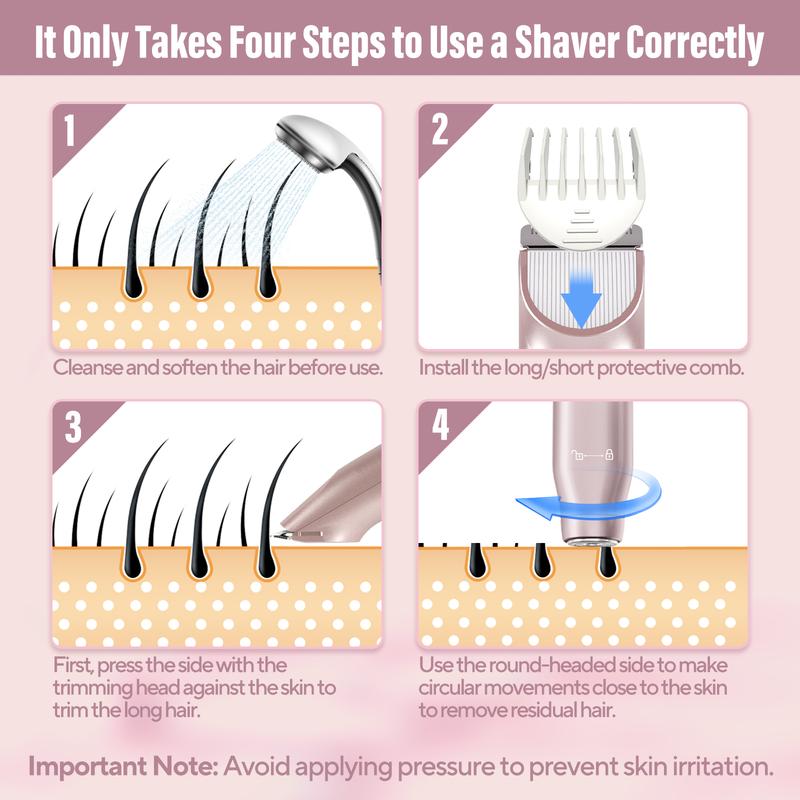 Belia 2-in-1 Women’s Electric Shaver – Dual Head Precision Trimmer