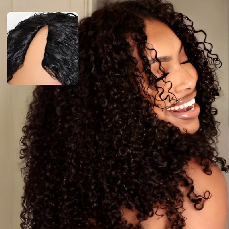 BELIA V Part Black Hair Wig