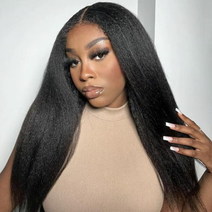 BELIA V Part Black Hair Wig