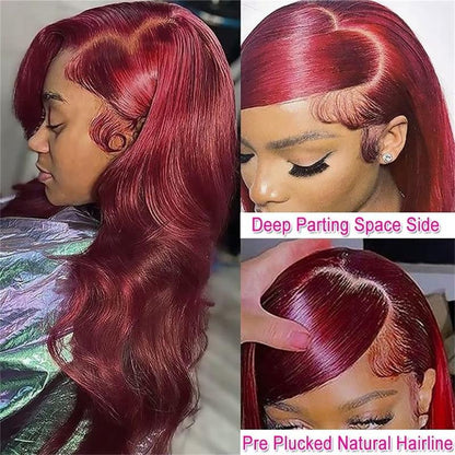 BELIA HD Transparent 13x6 180 Density Lace Front Human Hair Wig