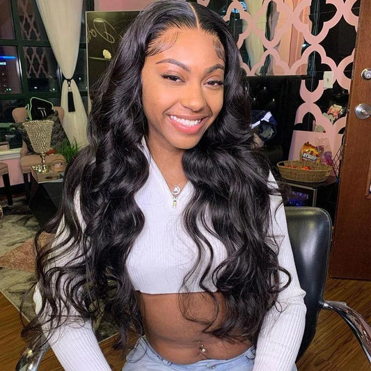 BELIA HD Transparent 13x6 180 Density Lace Front Human Hair Wig